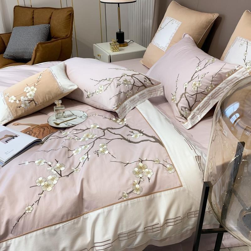 Peach Luxury Egyptian Cotton Duvet Set