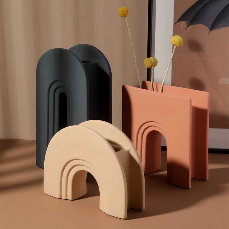 Modern Arch Vases Decorative Accents