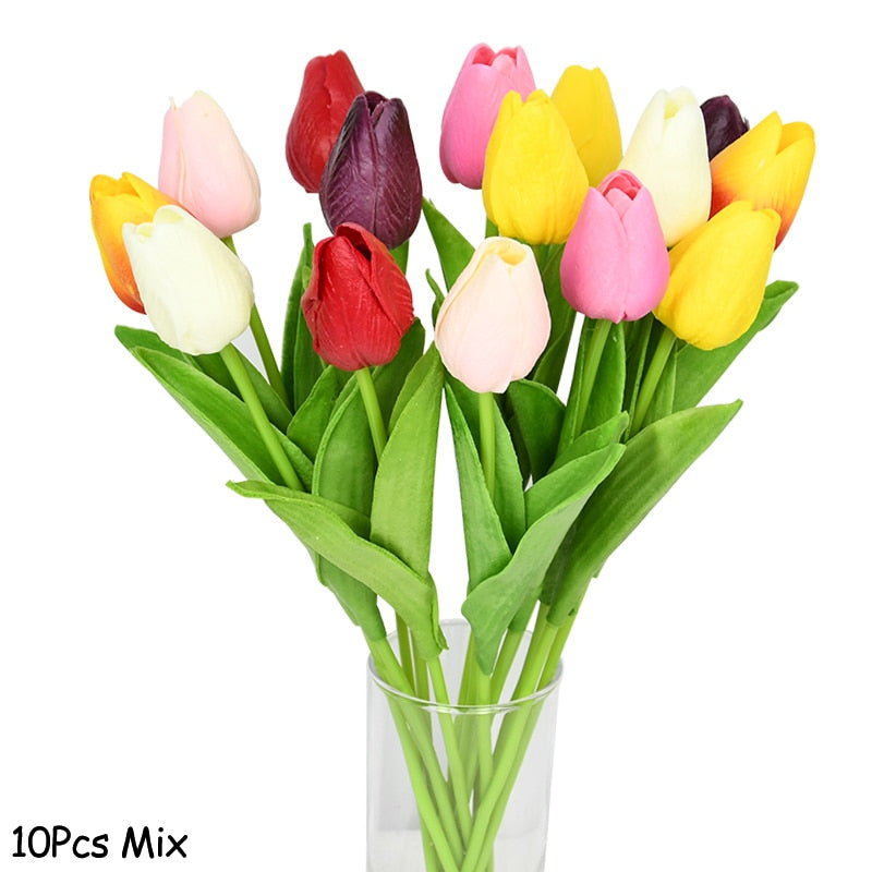 Tulip Artificial Flower Bouquet Decoration (10 Pieces)