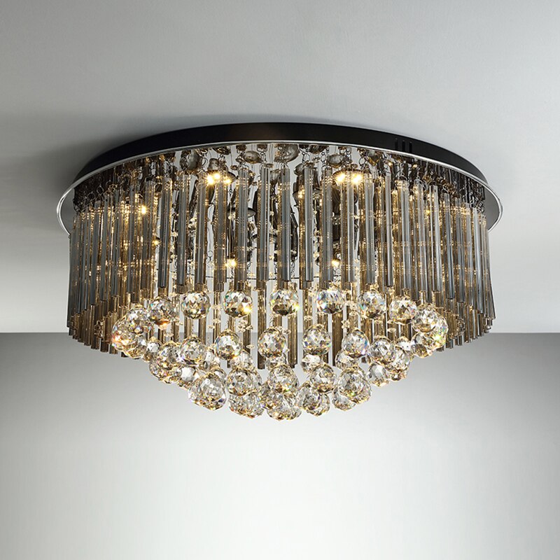 Black Crystal Luxury Rainfall Chandelier