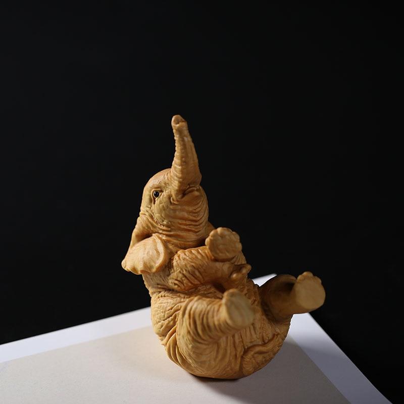 Wooden Artisan Wooden Elephant Figurine