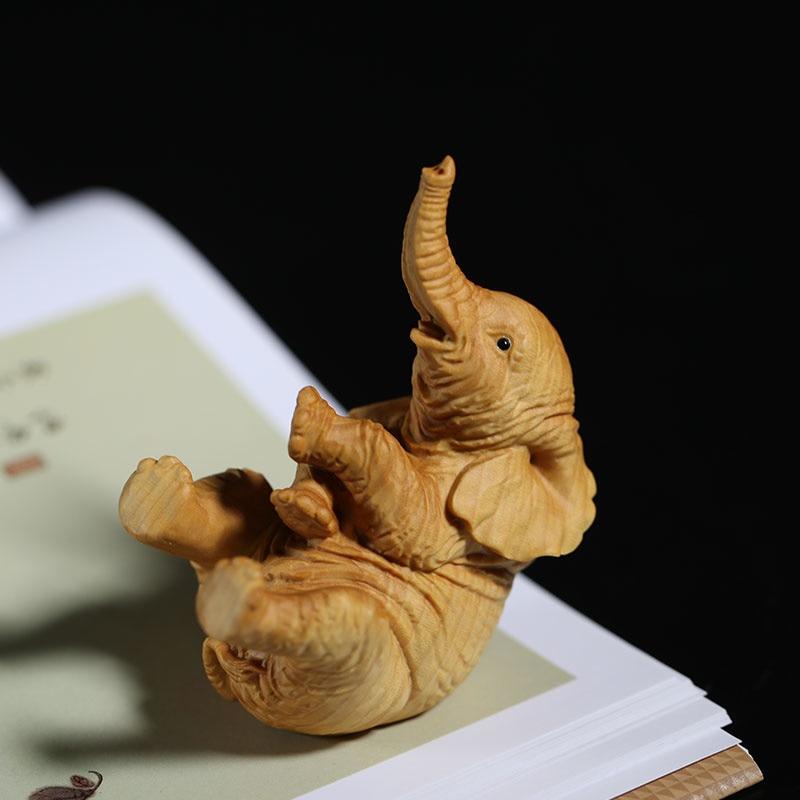 Wooden Artisan Wooden Elephant Figurine