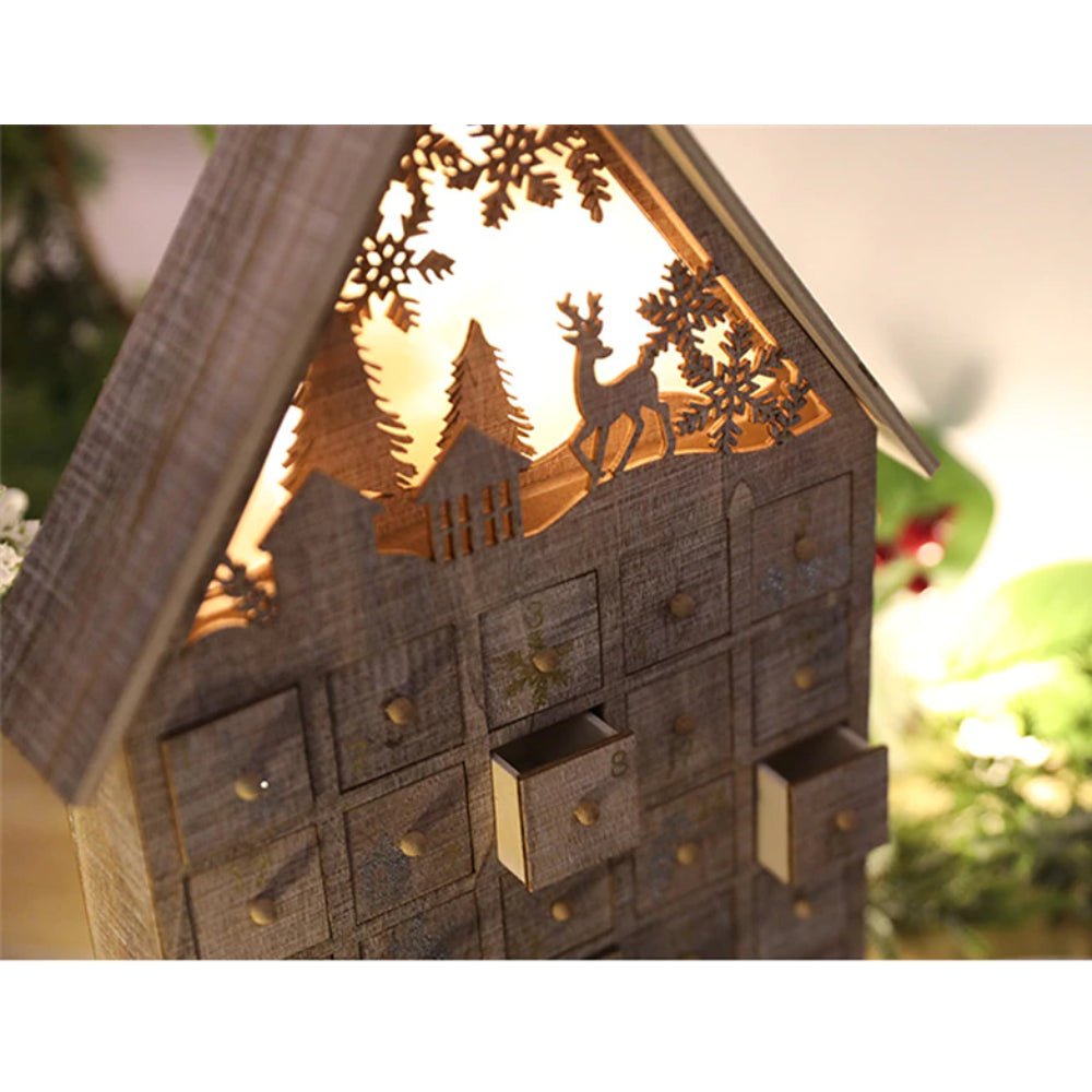 Wooden House Advent Calendar