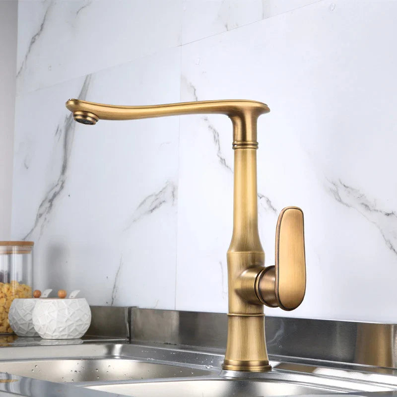 Aries - Retro Brass Kitchen Faucet