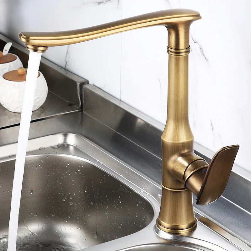 Aries - Retro Brass Kitchen Faucet