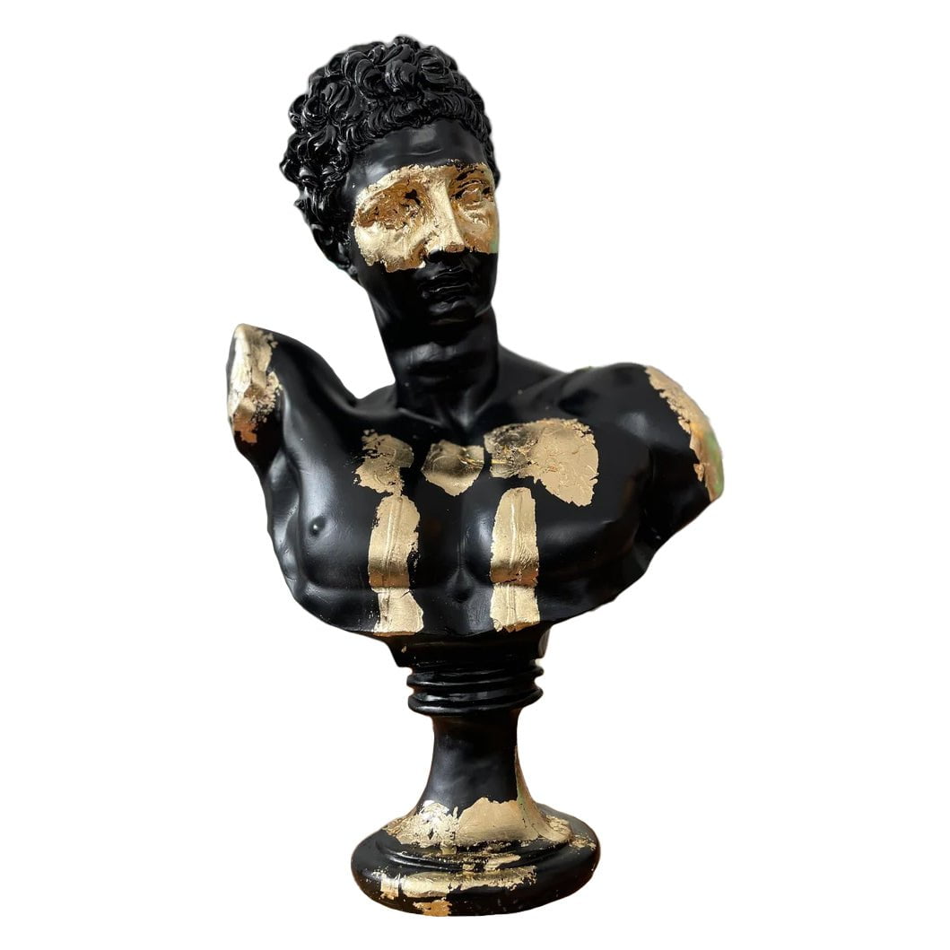 Hermes Black with Gold Sculpture