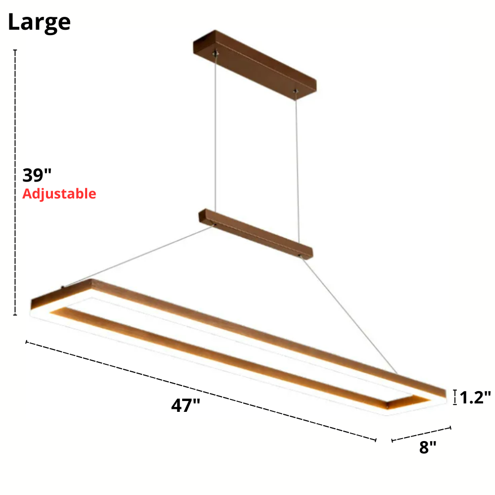 Modern Hanging Frame LED Light Fixture