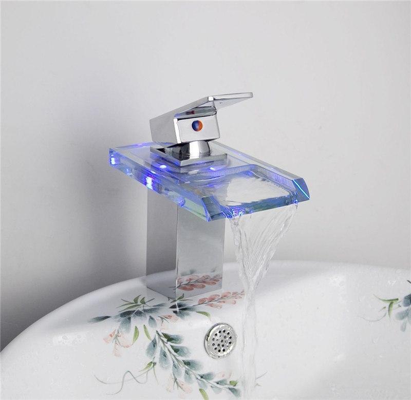 LED Temperature Color Changing Faucet - Nordic Side - 12-12, bathroom, bathroom-collection, bathroom-faucet, fab-faucets, faucet, feed-cl0-over-80-dollars, kitchen, kitchen-faucet, LED, moder