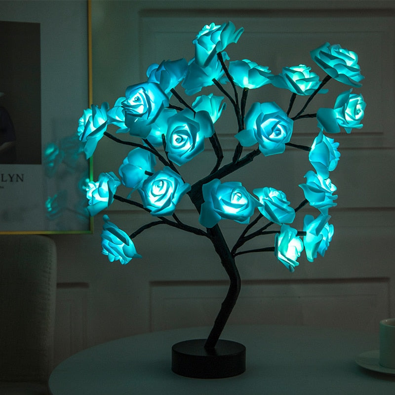 Resin Rose Tree Lamp Light