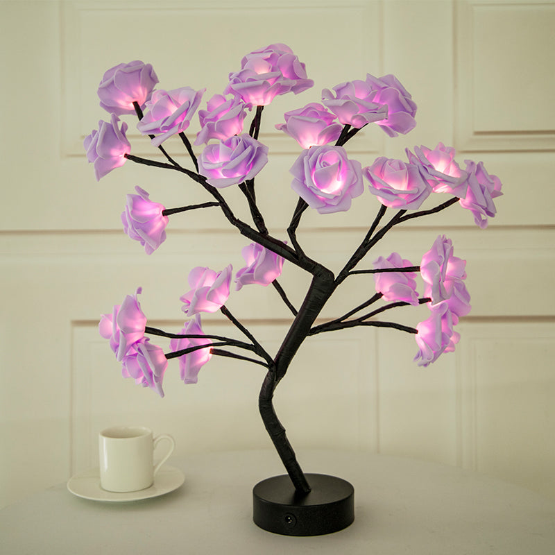 Resin Rose Tree Lamp Light