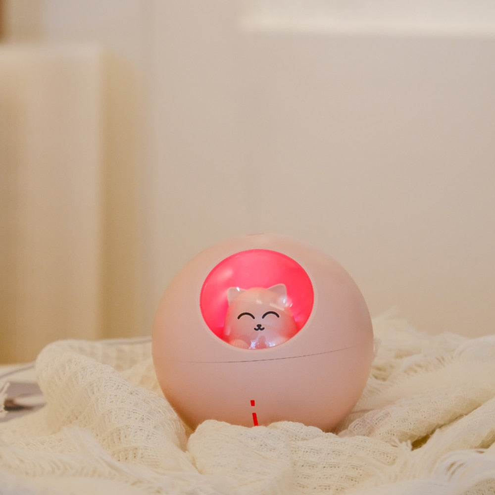 Color Changing Cat Humidifier Lamp