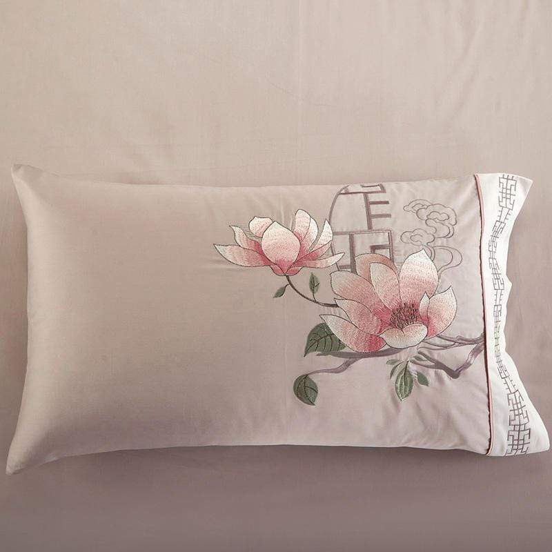 Sakura Flush Duvet Cover Set - Nordic Side - bed, bedding