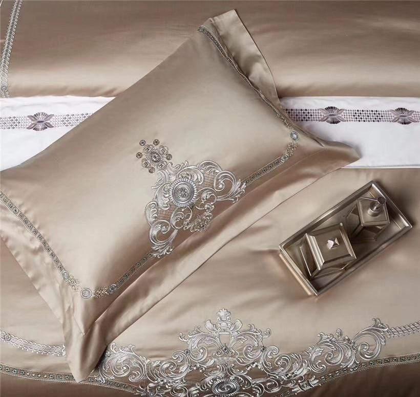 Buckingham Billet Duvet Cover Set (Egyptian Cotton) - Nordic Side - bed, Bedding, bedroom, duvet