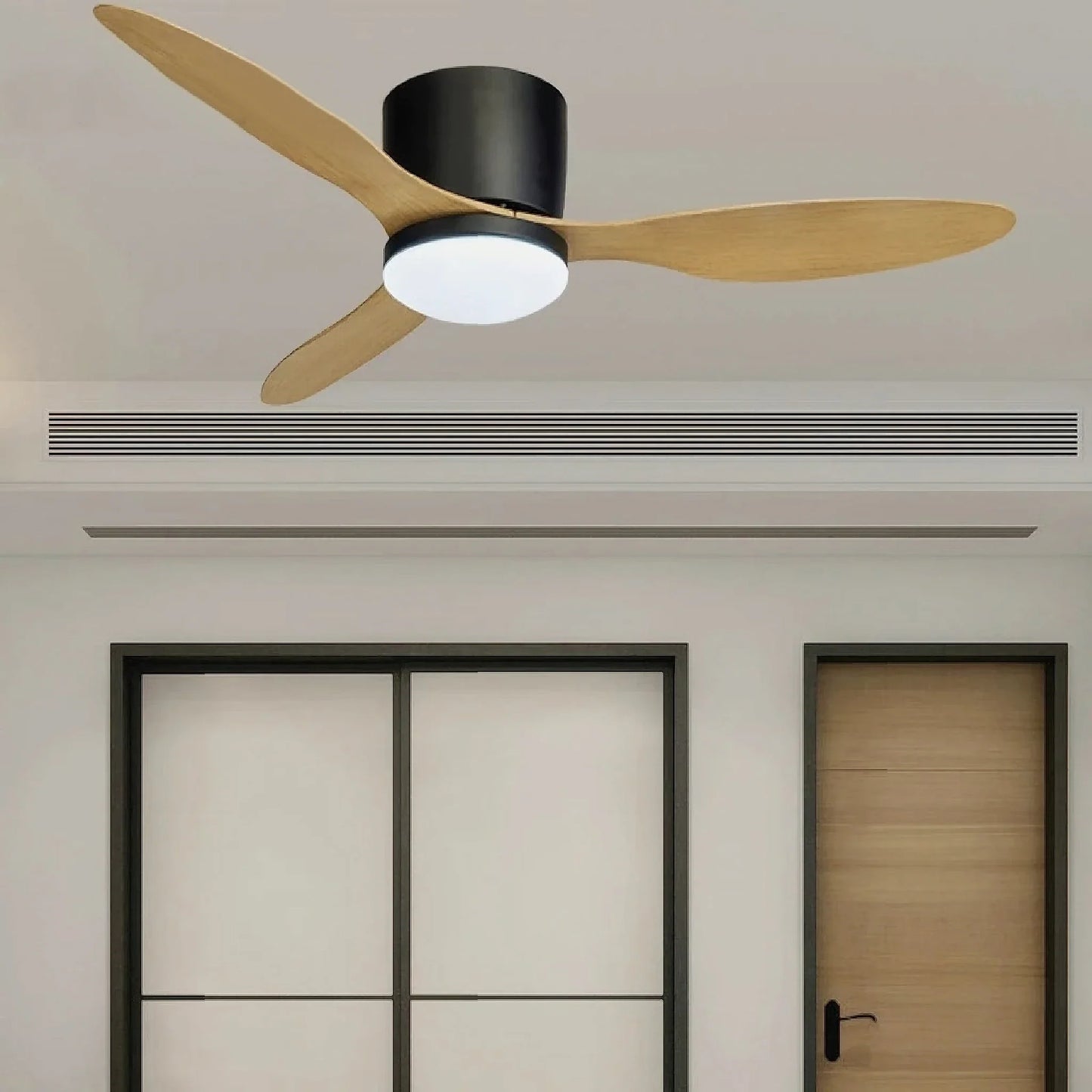 Aspe | Modern Led Wooden Ceiling Fan with Remote Control