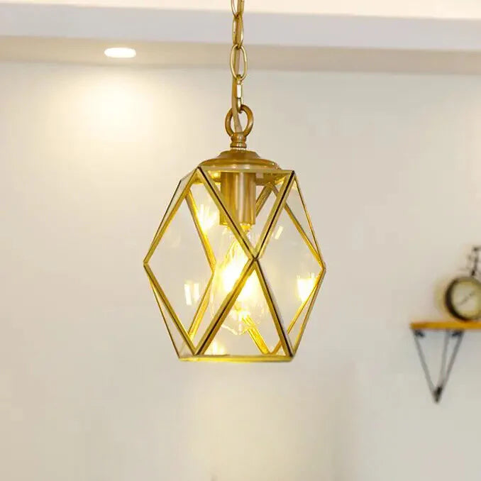 Auvare | Gold Art Deco Diamond Pendant Lamp