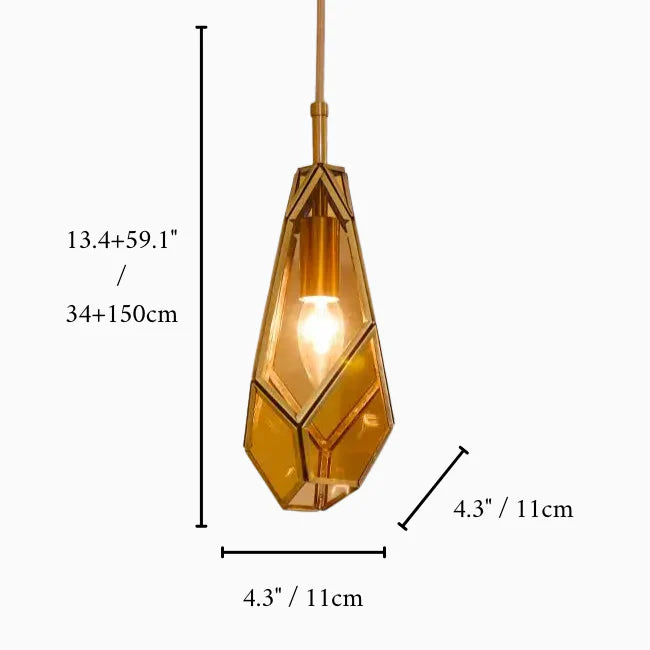 Auvare | Gold Art Deco Diamond Pendant Lamp