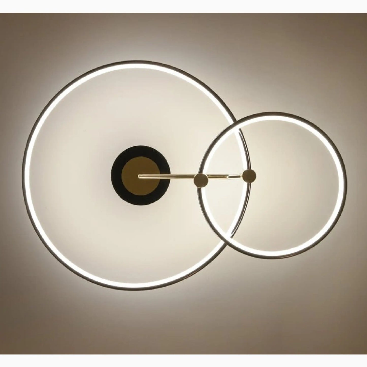 Bagnone | Electroplated LED Ceiling Light with 2 Layers Rotatable Ring for Living Room