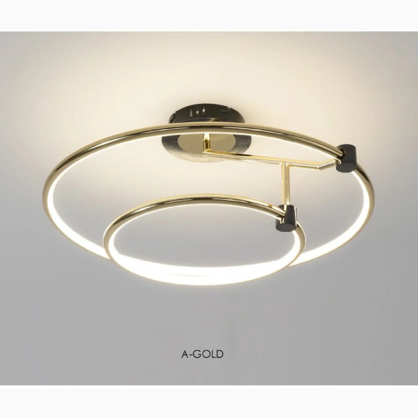 Bagnone | Electroplated LED Ceiling Light with 2 Layers Rotatable Ring for Living Room