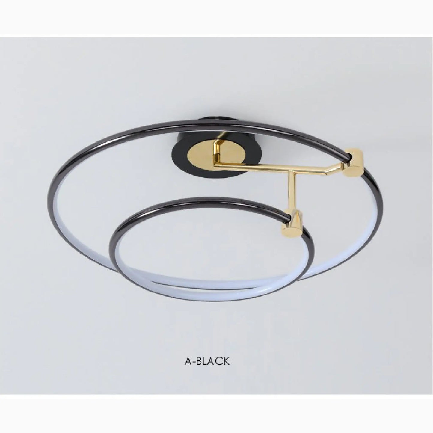 Bagnone | Electroplated LED Ceiling Light with 2 Layers Rotatable Ring for Living Room