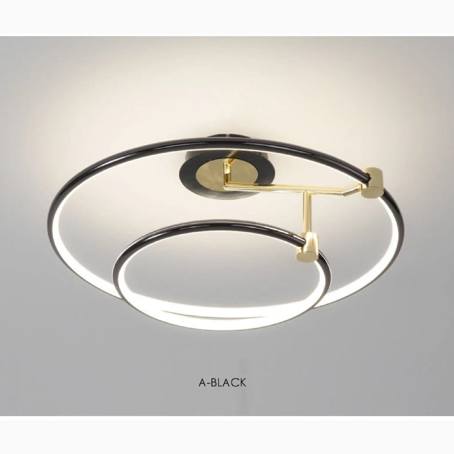 Bagnone | Electroplated LED Ceiling Light with 2 Layers Rotatable Ring for Living Room