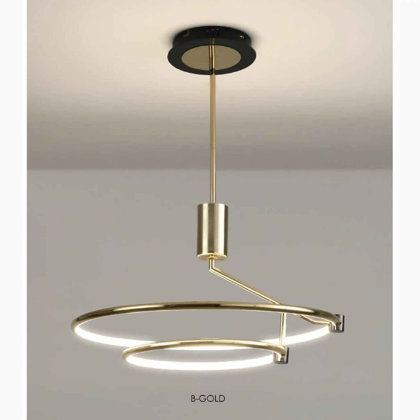 Bagnone | Electroplated LED Ceiling Light with 2 Layers Rotatable Ring for Living Room