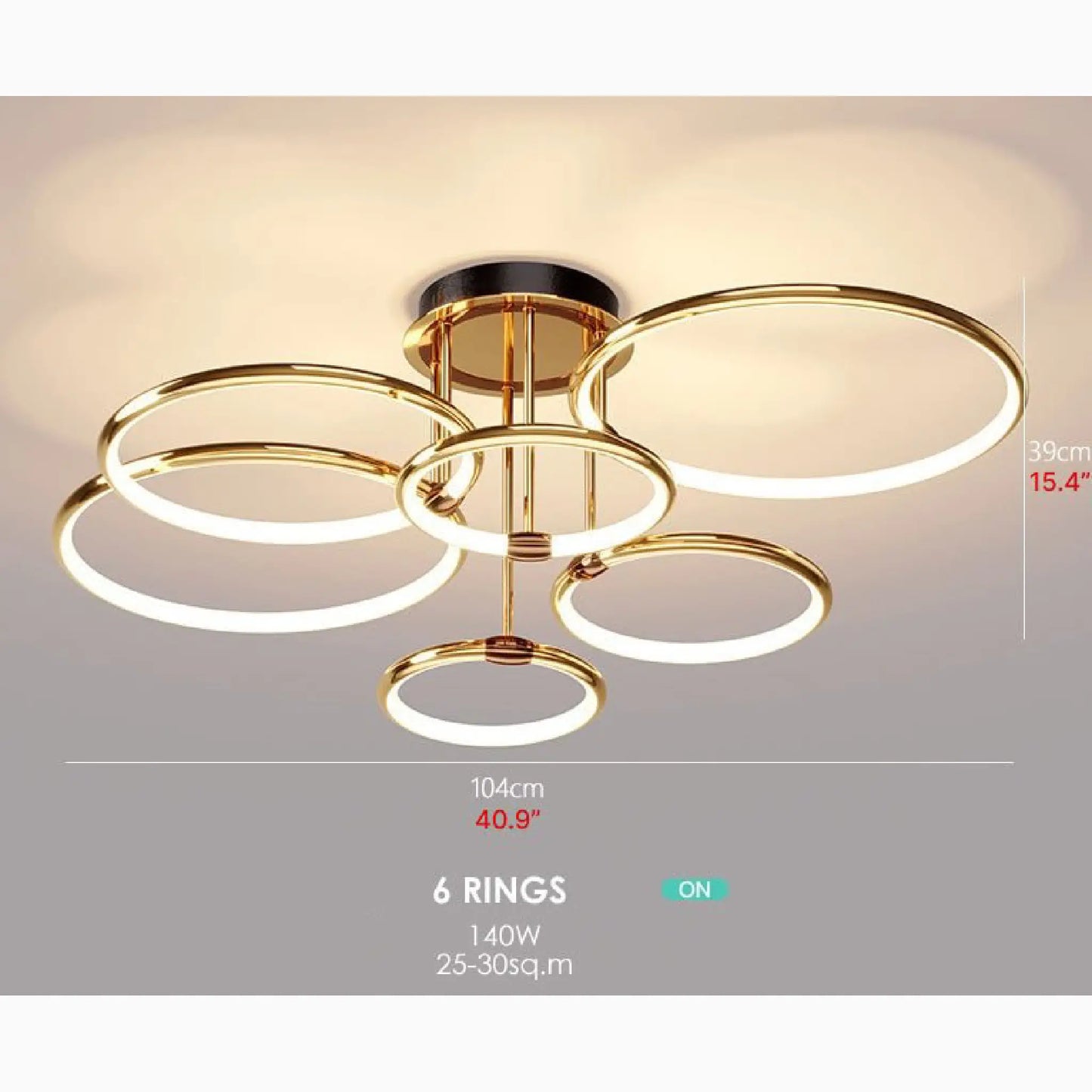 Bagolino | Luxury Ring LED Chandelier made of Electroplated Metal for Living Room, Bedroom