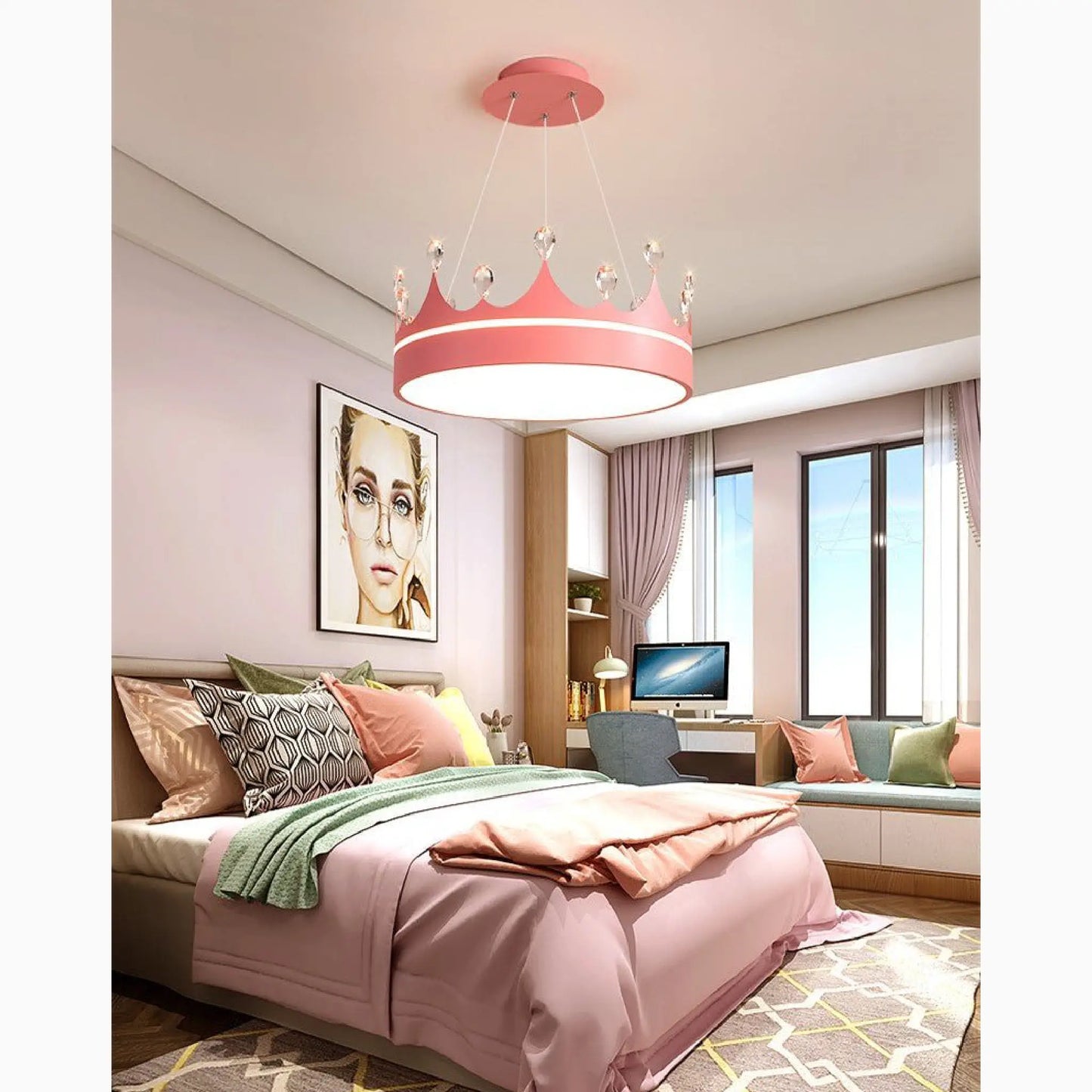 Baiano | Modern Drum LED Pendant Lights for Kids Room