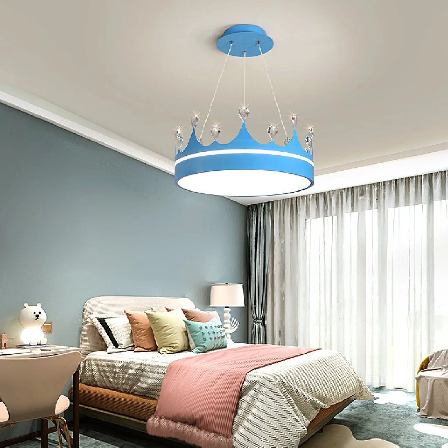 Baiano | Modern Drum LED Pendant Lights for Kids Room