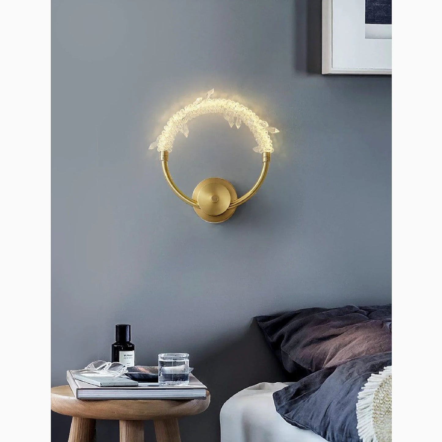 Mollerussa | Minimalist Luxury Crystal LED Wall Lamp