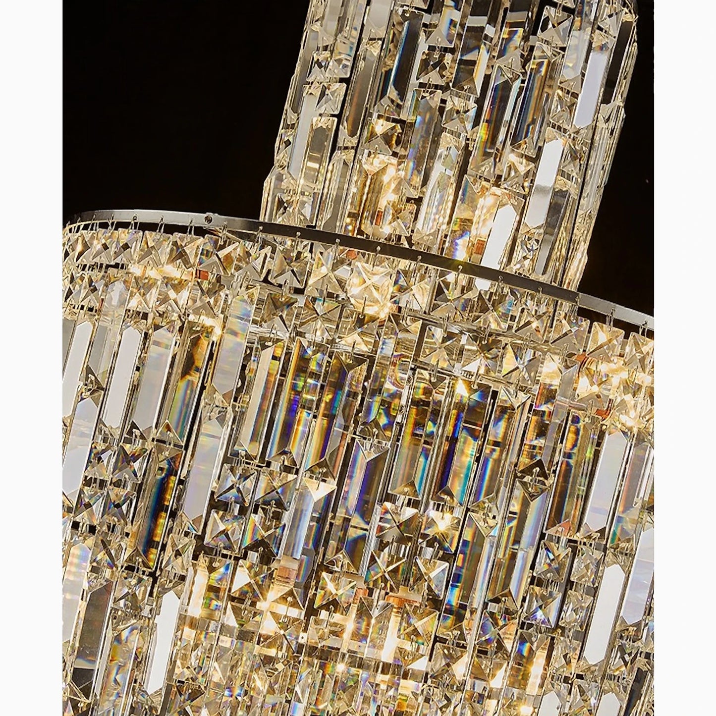 Moneglia | Chic Long Spiral Crystal Pendant Chandelier