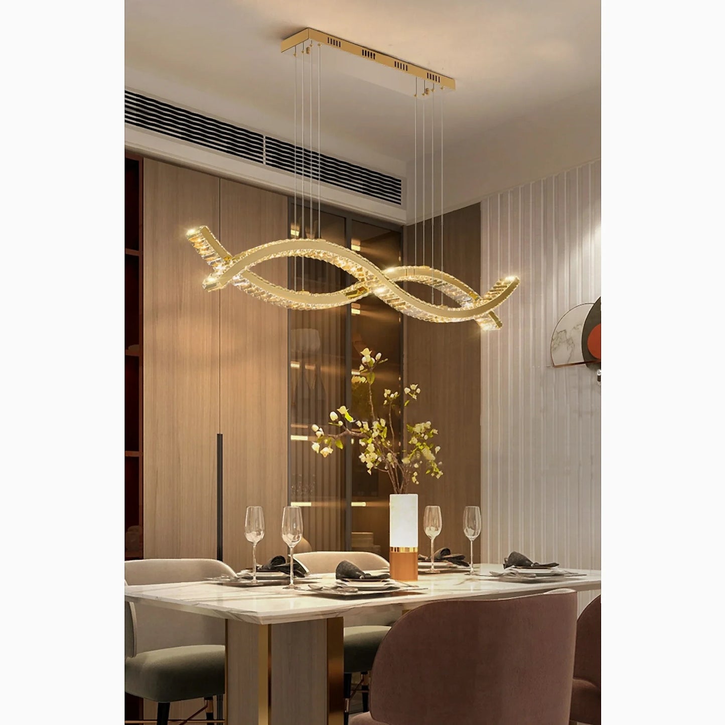 Tende | LED Chandelier in Wave Design