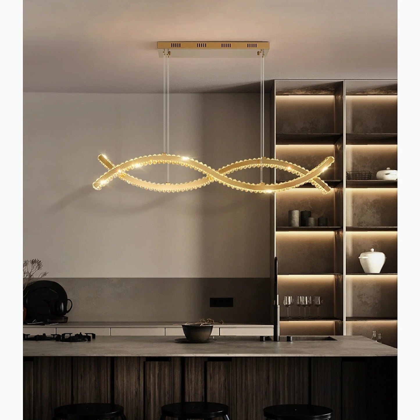 Tende | LED Chandelier in Wave Design