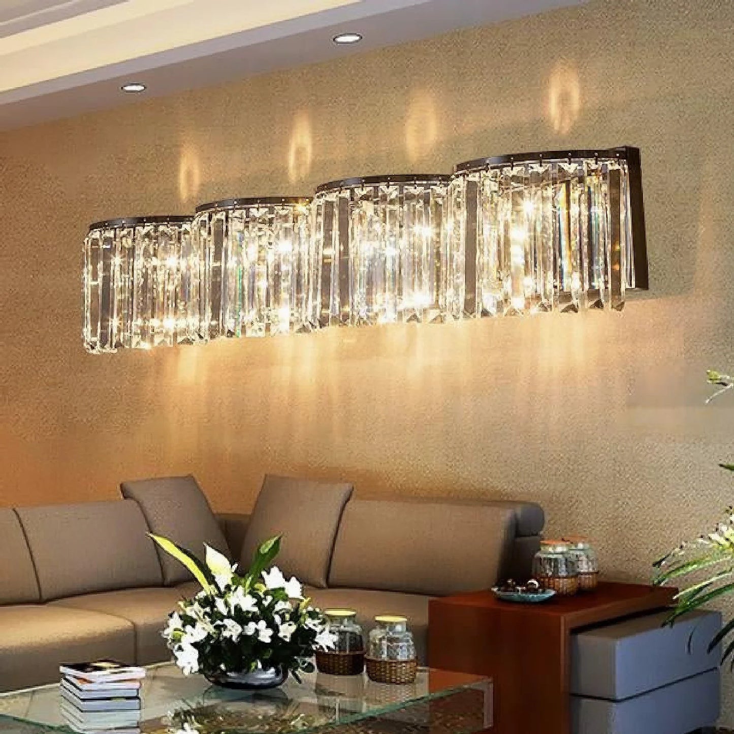 Torrent | Luxury Crystal Wall Sconce for Living Room