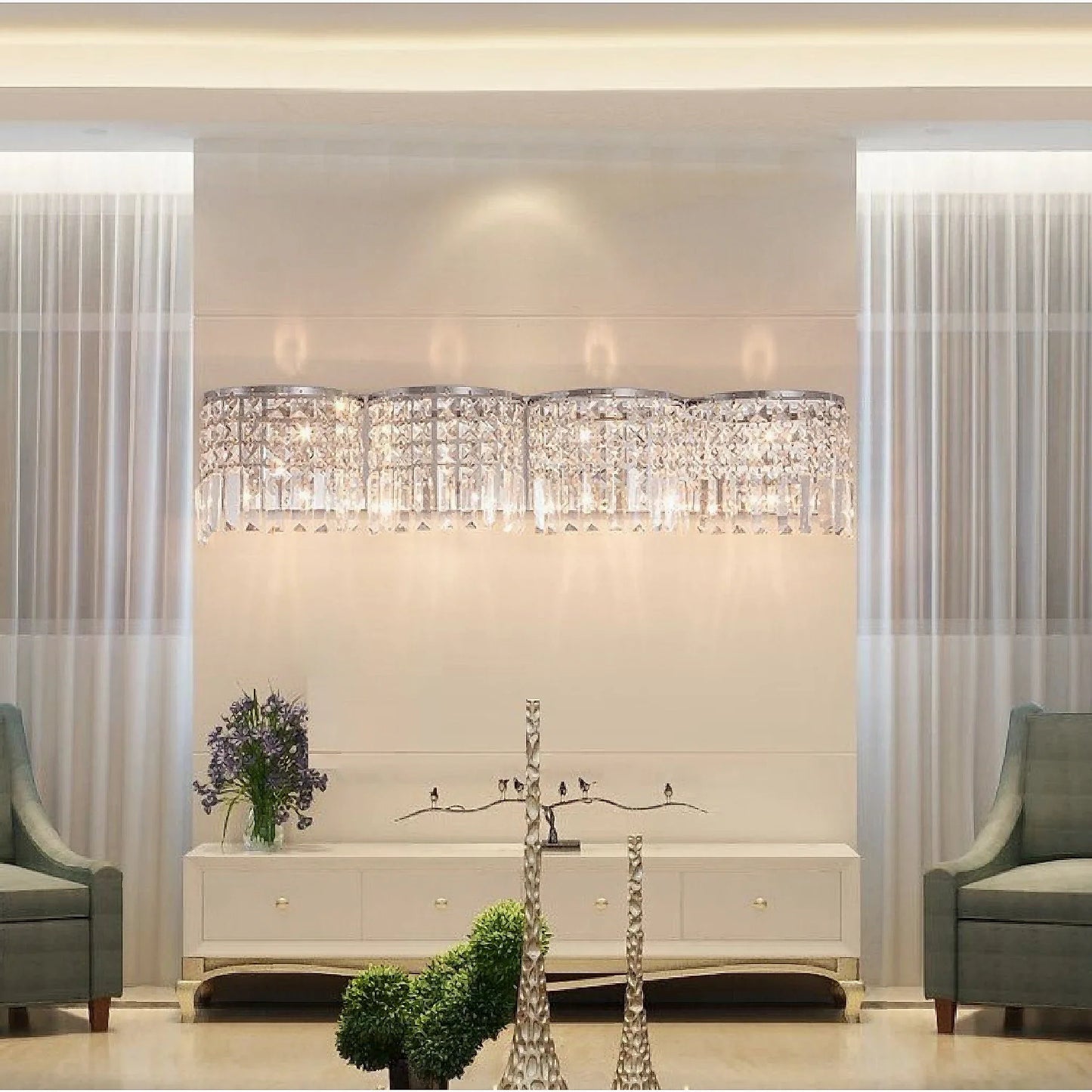 Torrent | Luxury Crystal Wall Sconce for Living Room