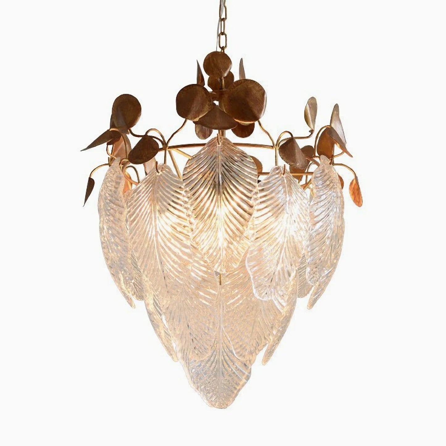 Uster | Glass leaves Chandelier for Living Room