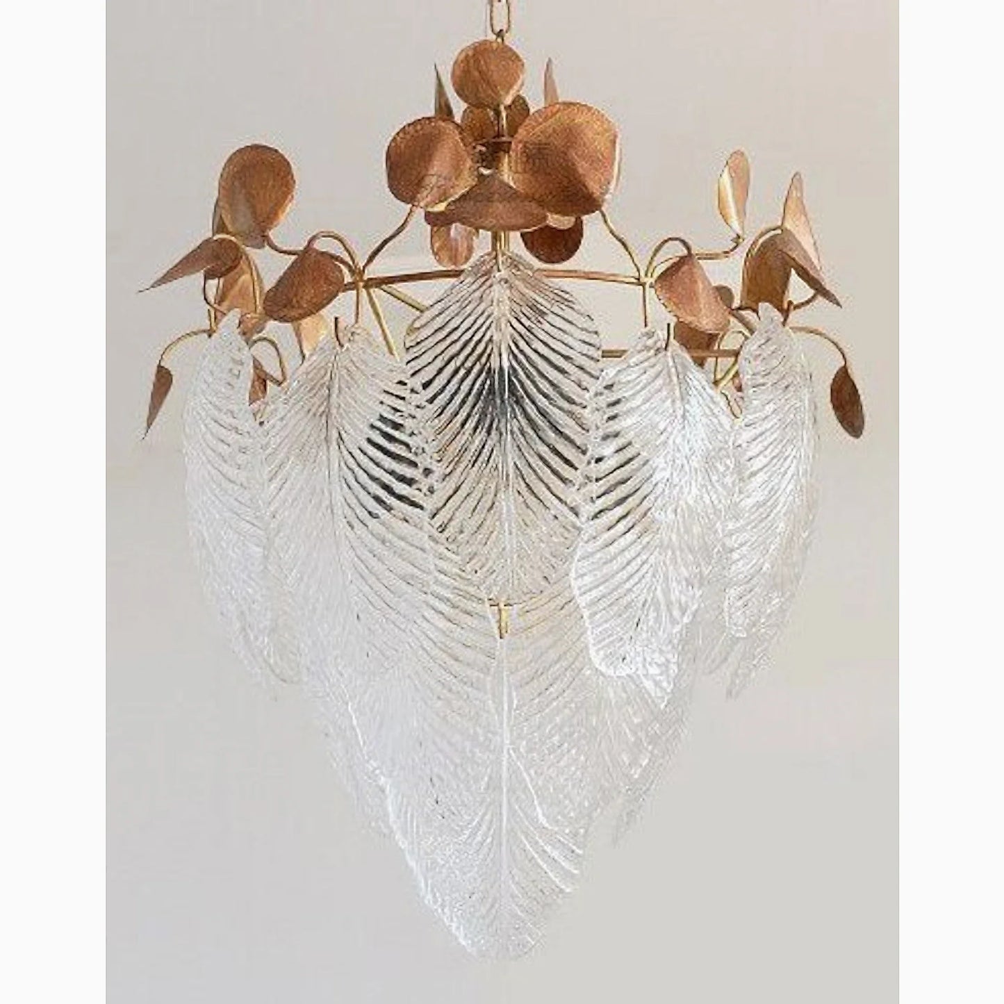 Uster | Glass leaves Chandelier for Living Room