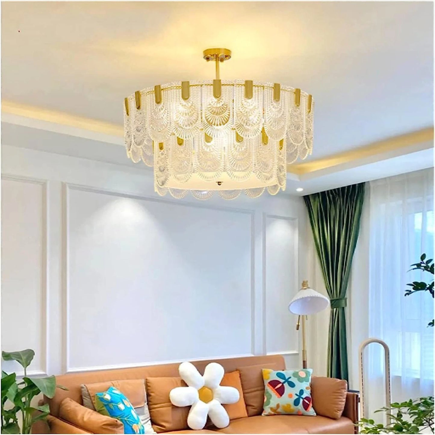 Uzwil | Vintage Drum Copper LED Pendant Light for Bedroom, Living Room|