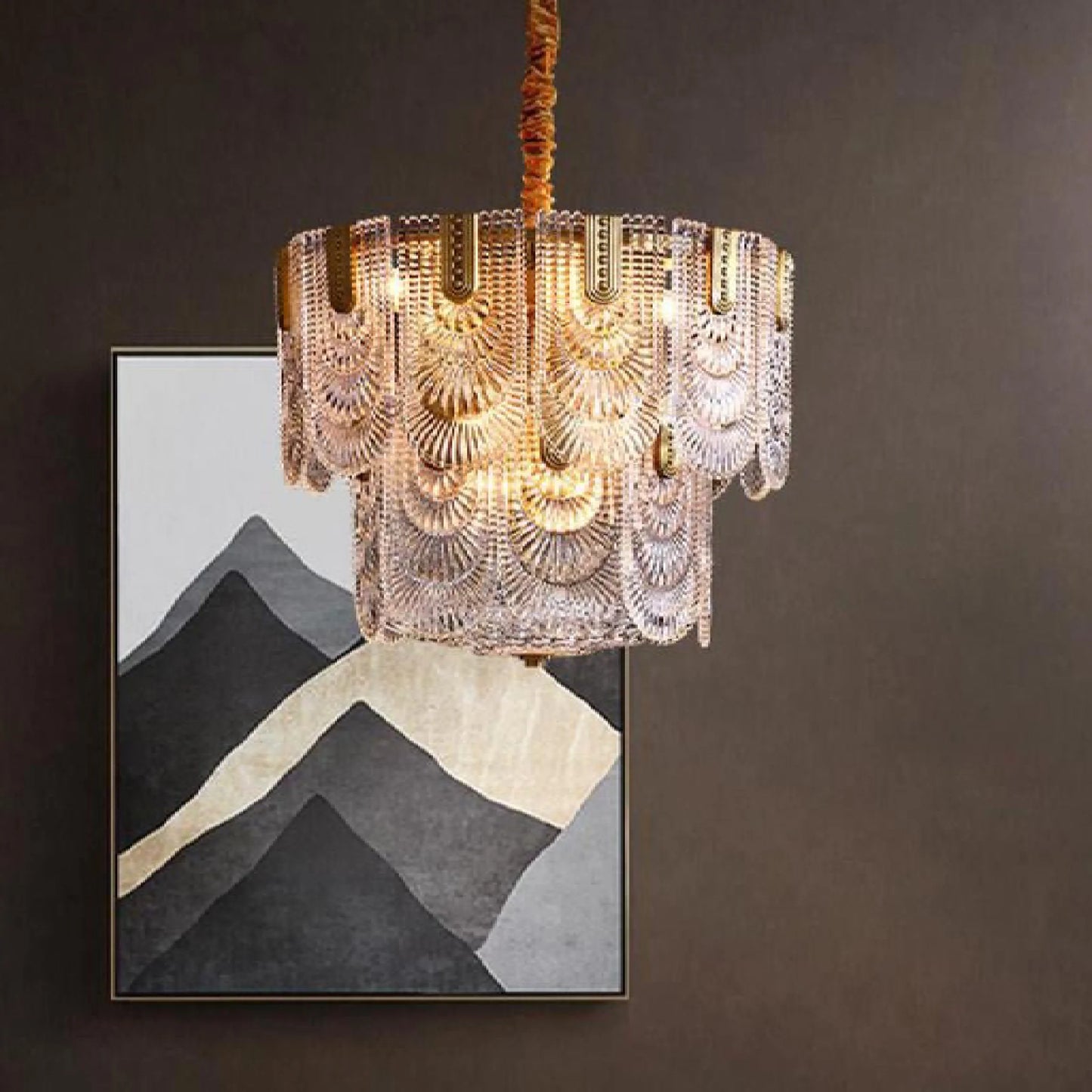 Uzwil | Vintage Drum Copper LED Pendant Light for Bedroom, Living Room|