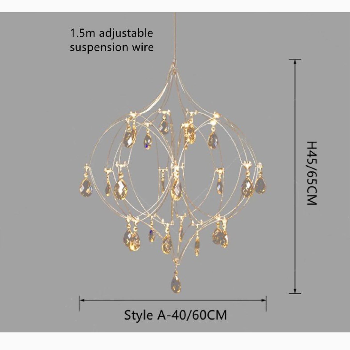 Val-de-Ruz | Modern LED Chandelier Heart Shaped for Dining Room, Living Room