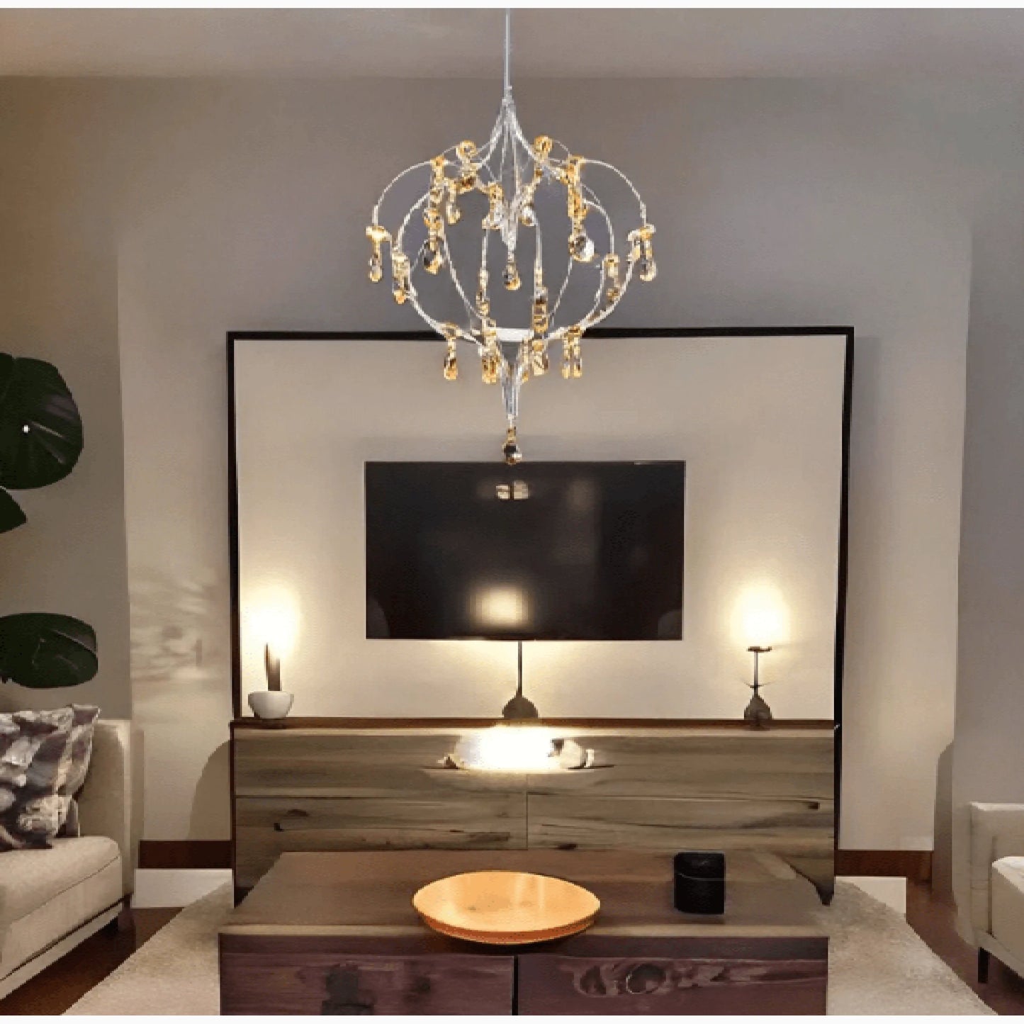 Vernier | Luxury LED Chandelier Heart Shaped for Dining Room, Living Room