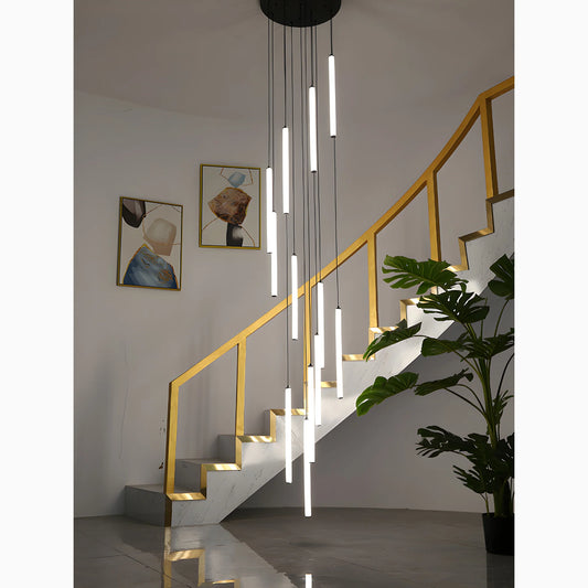 Valderoure | Vertical Spiral Staircase Pendant Lighting