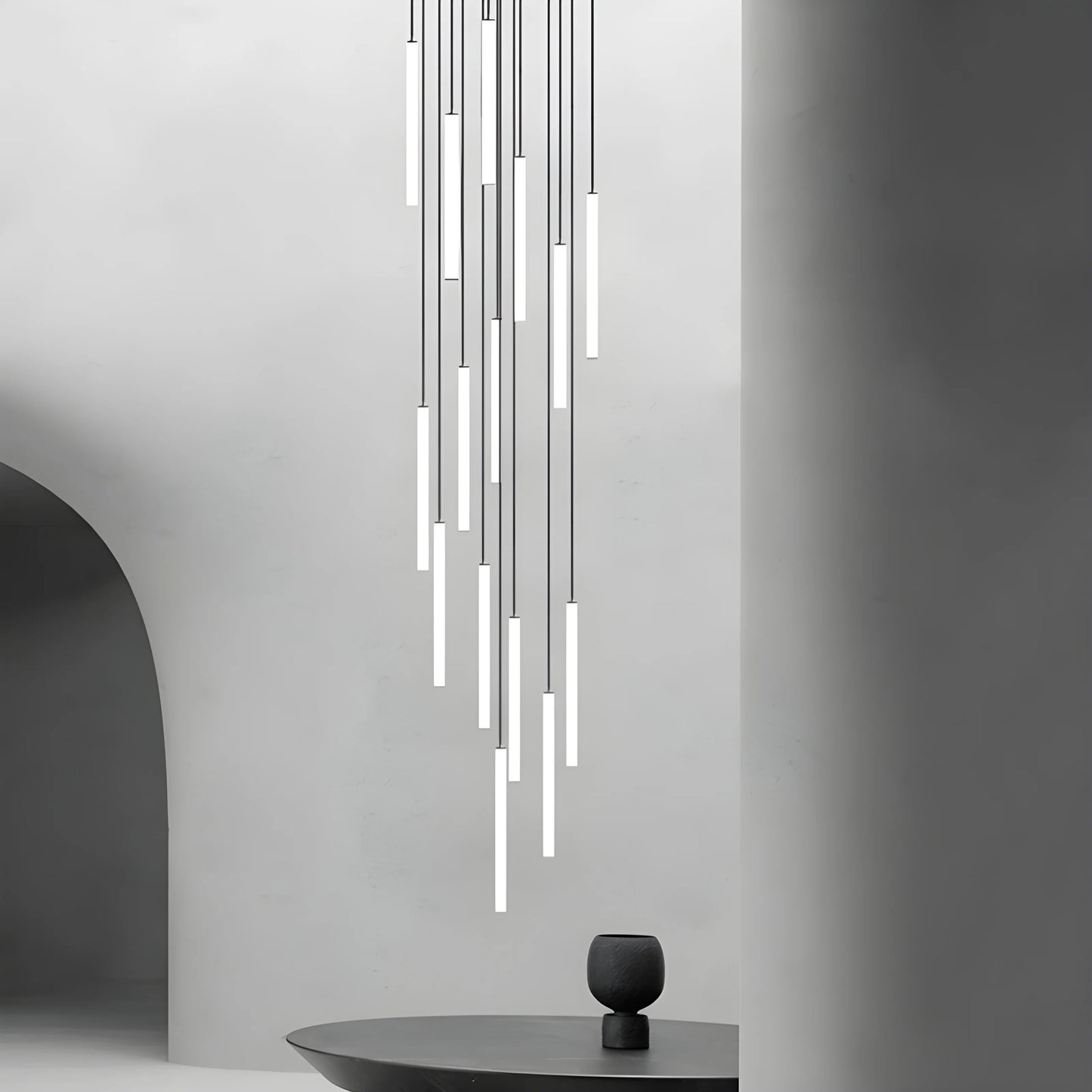 Valderoure | Vertical Spiral Staircase Pendant Lighting