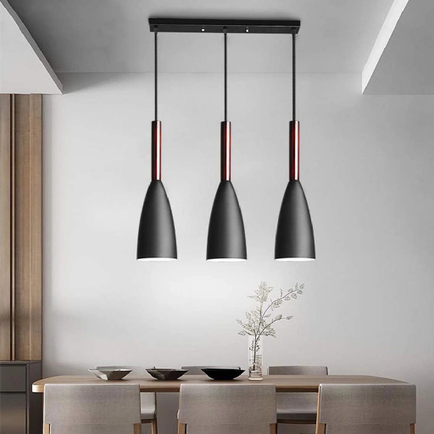 Venanson | Black/White Metal Pendant Lamp for Kitchen