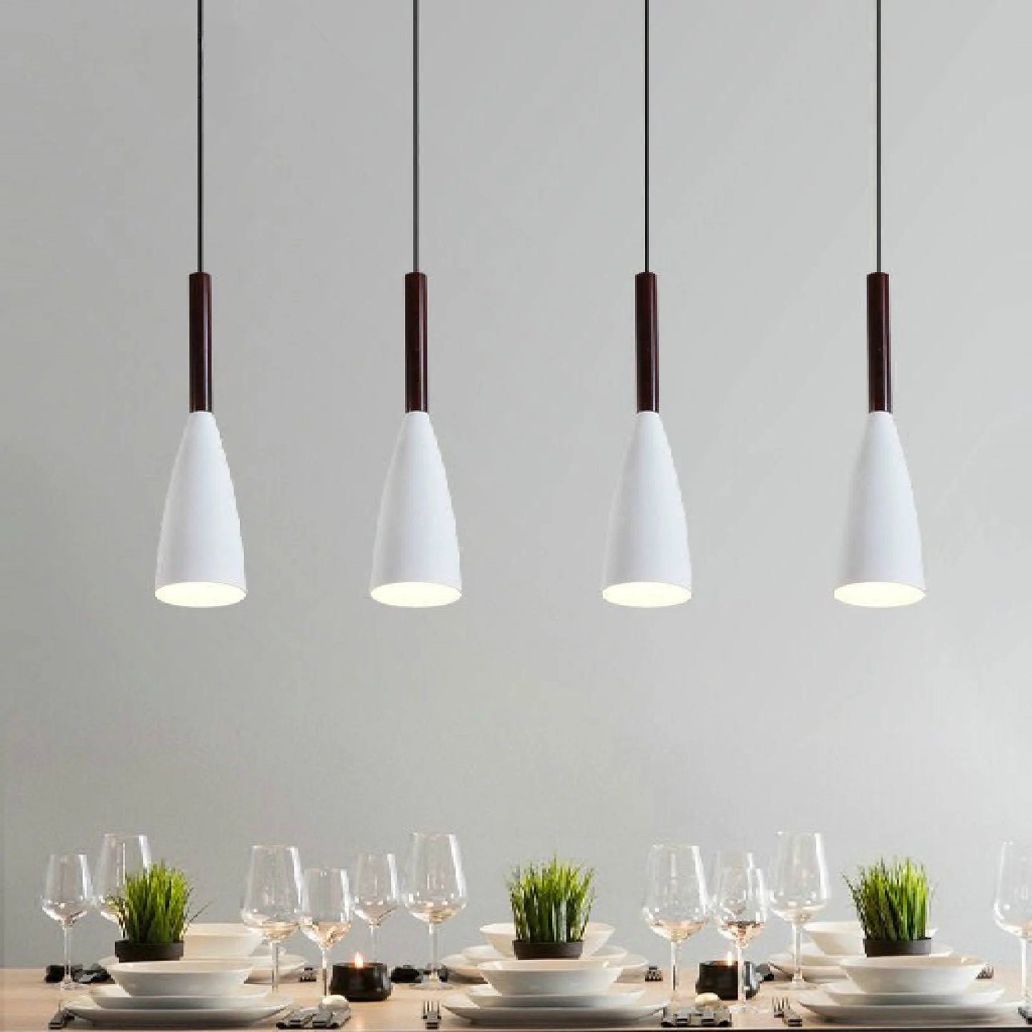 Venanson | Black/White Metal Pendant Lamp for Kitchen