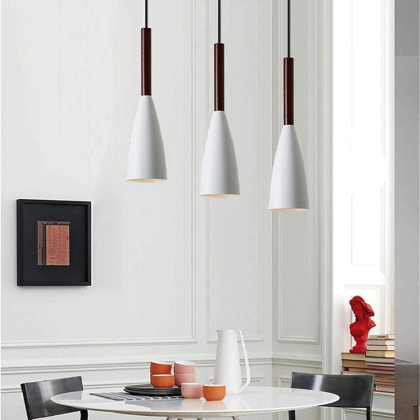 Venanson | Black/White Metal Pendant Lamp for Kitchen