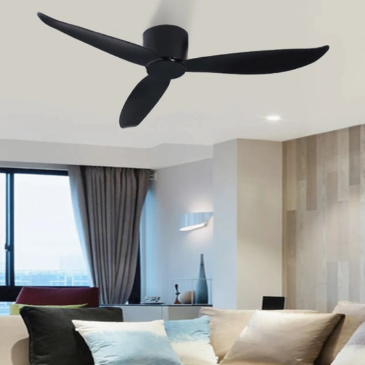 Villena | Modern Solid Wood Fan Light With Remote Control