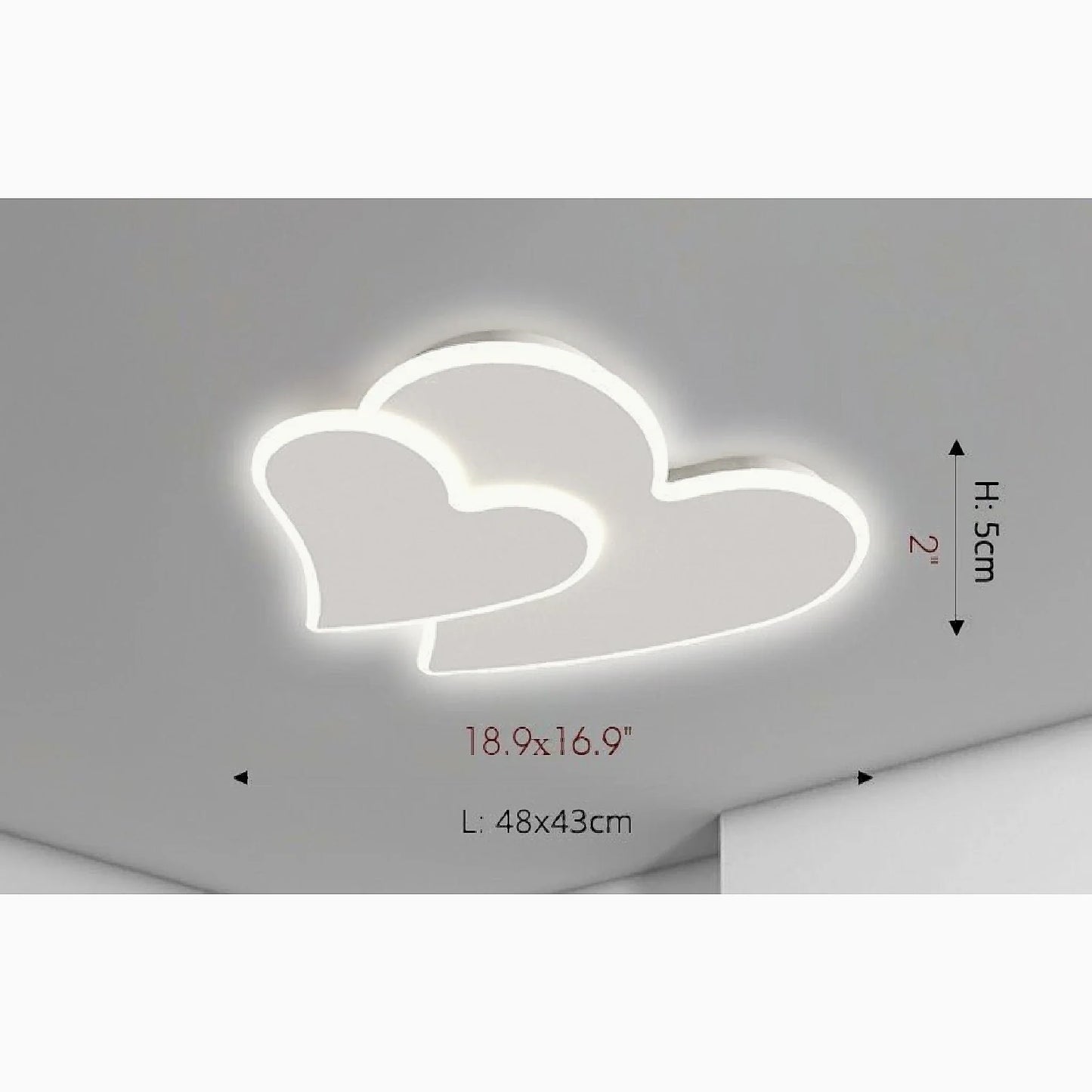 Volketswil | Acrylic Heart shaped LED Ceiling Light