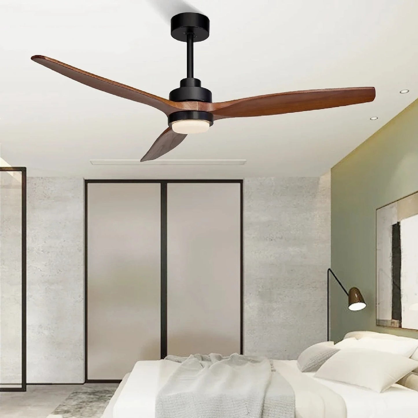 Xàbia | Modern Solid Wood Ceiling Fan with Remote Control