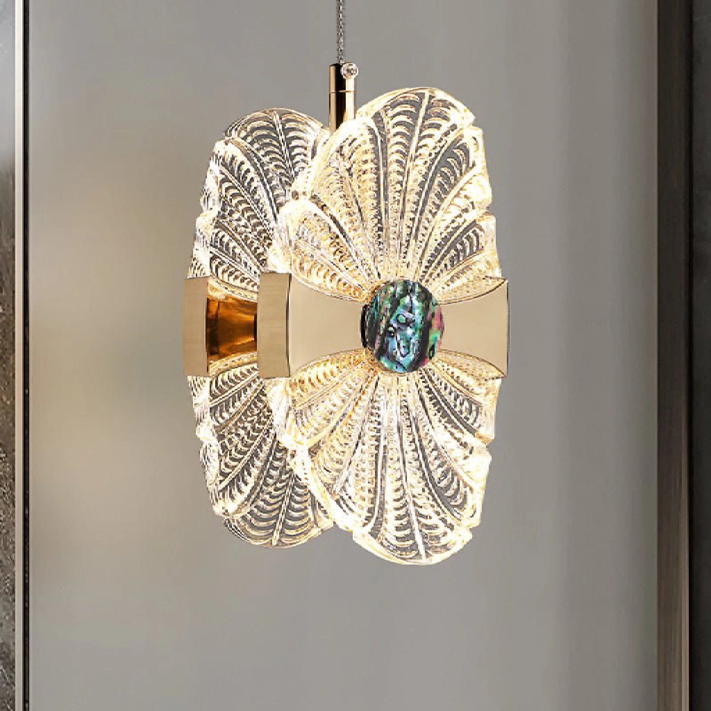 Zedelgem | Luxury Chandelier in the Shape of Lotus Leaf for Dining Room