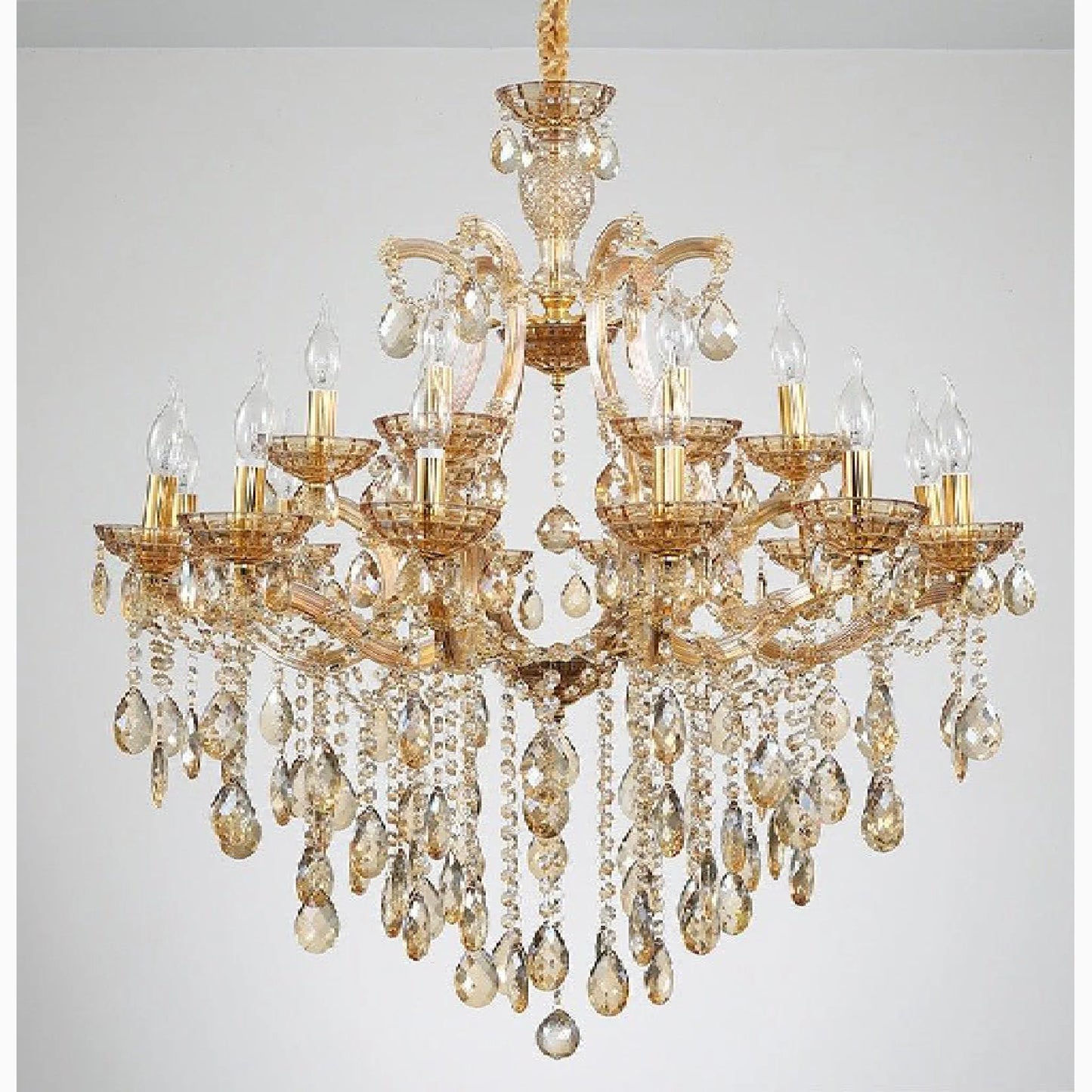 Zenevredo | European-Style Retro Crystal Candle Shape Chandelier